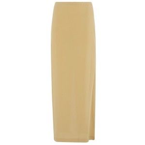 Alysi Silk Midi Skirt With Back Zipper And Front Slit - NWT